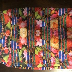 Striped pattern Cassie skirt by LuLaRoe XL